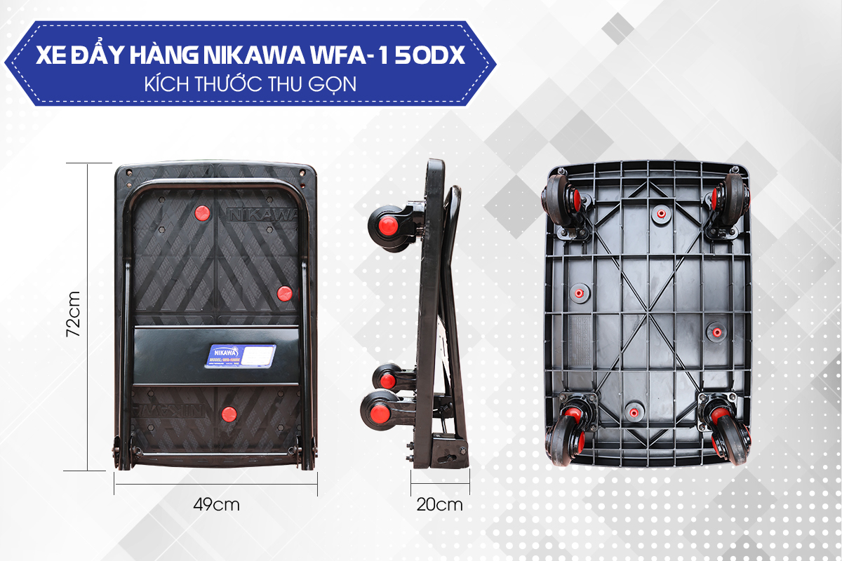 Xe đẩy hàng 4 bánh Nikawa WFA-150DX2