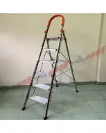 Thang ghế nhôm khung Inox Pro 6 bậc