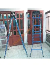 Thang nhôm chữ A 9 bậc cao 4M