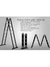 Thang nhôm chữ M 4,6m Nikawa NKG-44