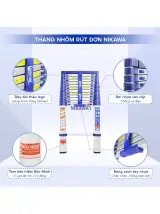 Thang nhôm rút gọn đơn Nikawa NK-48 new
