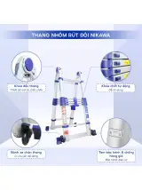 Thang nhôm rút gọn đôi Nikawa NK-38AI-Pri