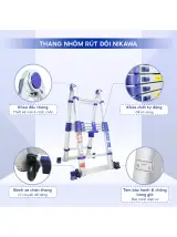 Thang nhôm rút gọn đôi Nikawa NK-50AI-Pri