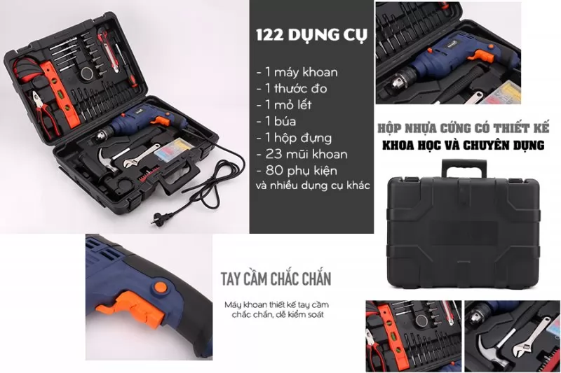 Bộ dụng cụ đa năng c&oacute; khoan Nikawa NK-ID1222