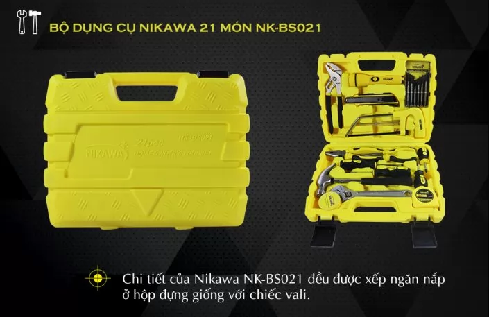 Bộ dụng cụ đa năng Nikawa 21 m&oacute;n NK-BS0213