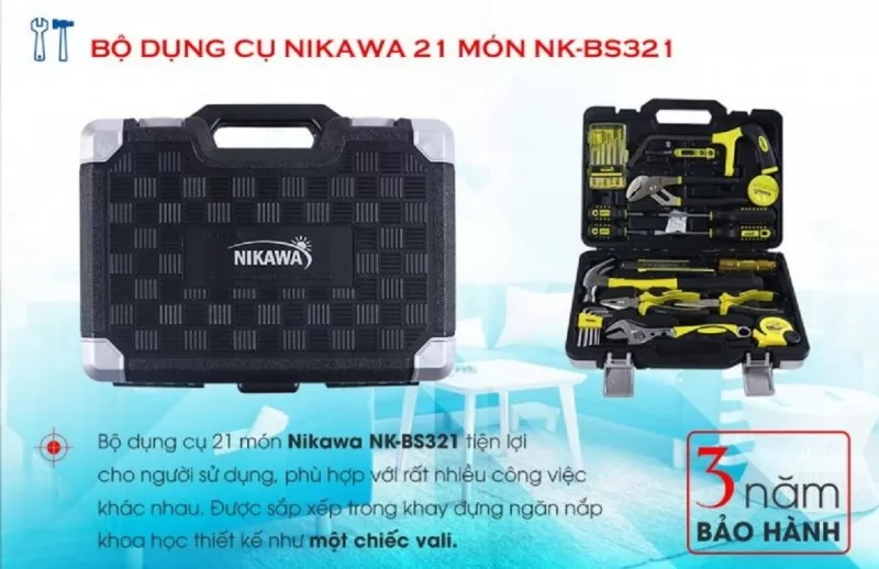 Bộ dụng cụ đa năng Nikawa 21 món NK-BS3213