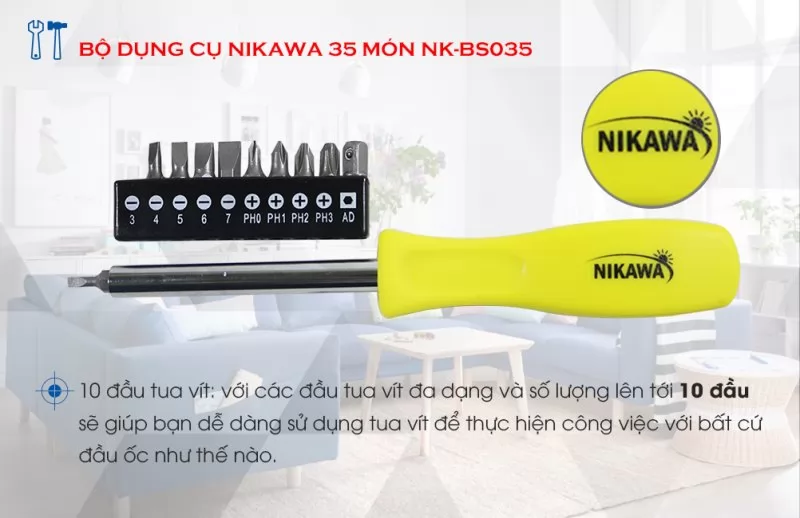 Bộ dụng cụ đa năng Nikawa 35 m&oacute;n NK-BS0353