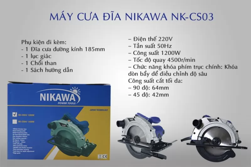 M&aacute;y cưa đĩa Nikawa NK-CS034