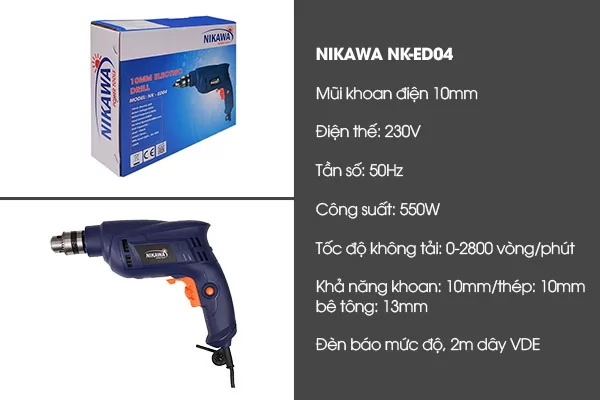 Máy khoan cầm tay Nikawa NK-ED042