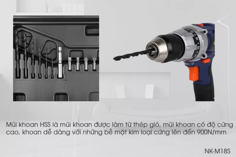 Máy khoan không dây Nikawa NK-M18S4