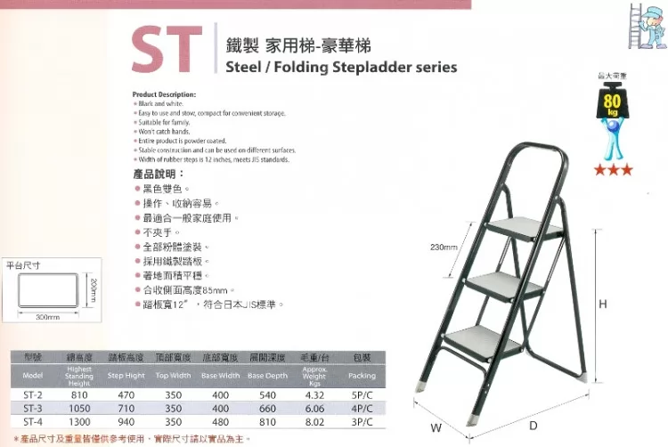 Thang ghế nhôm bậc to PAL ST-31