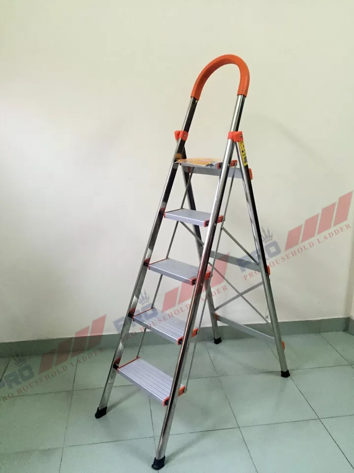 Thang ghế nhôm khung Inox Pro Đài Loan 5 bậc3