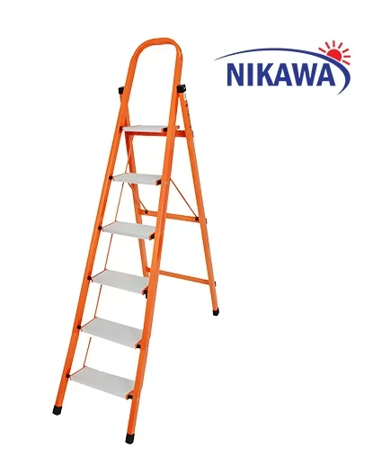 Thang ghế nh&ocirc;m khung th&eacute;p 6 bậc Nikawa NKS062