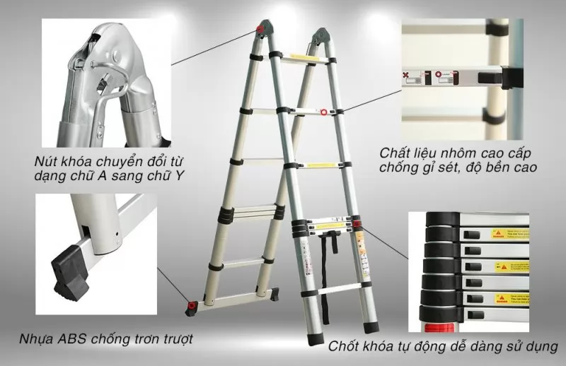 Thang nh&ocirc;m r&uacute;t gọn đ&ocirc;i Ameca AMI-5603