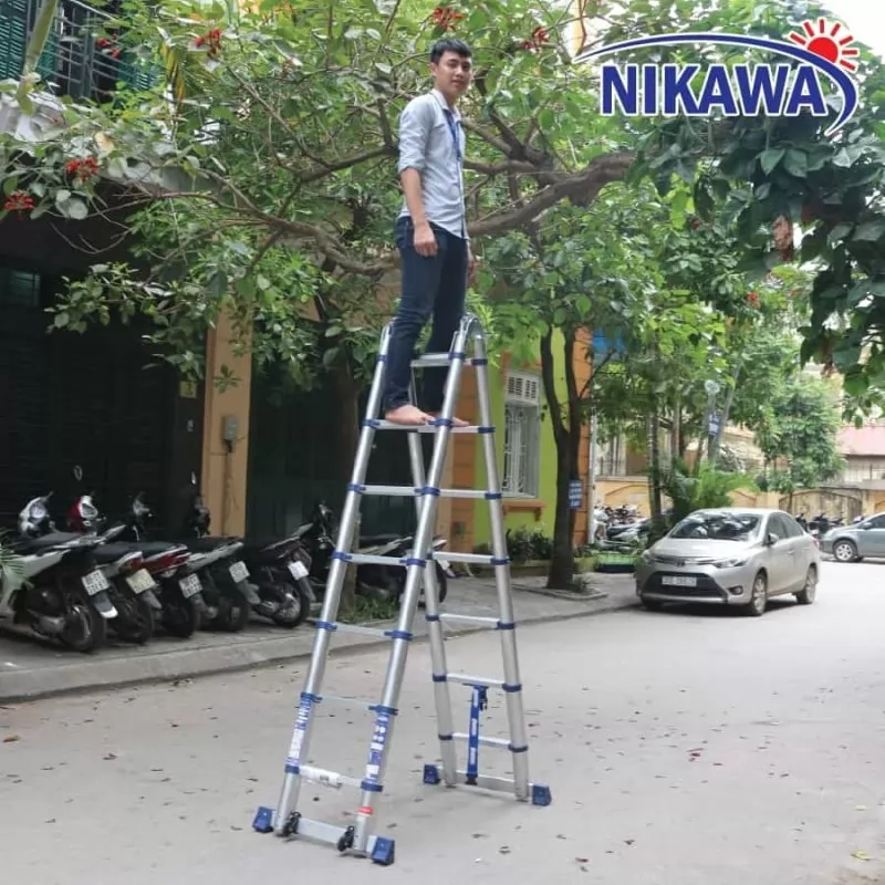 Thang nh&ocirc;m r&uacute;t gọn đ&ocirc;i Nikawa NK-38AI-Pri3