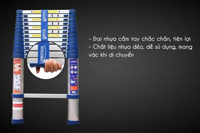 Thang nh&ocirc;m r&uacute;t gọn đơn Nikawa NK-60 new3