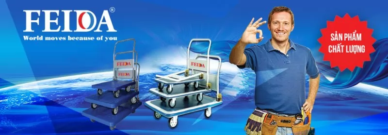 Xe đẩy h&agrave;ng 4 b&aacute;nh Feida PH &ndash; 1501