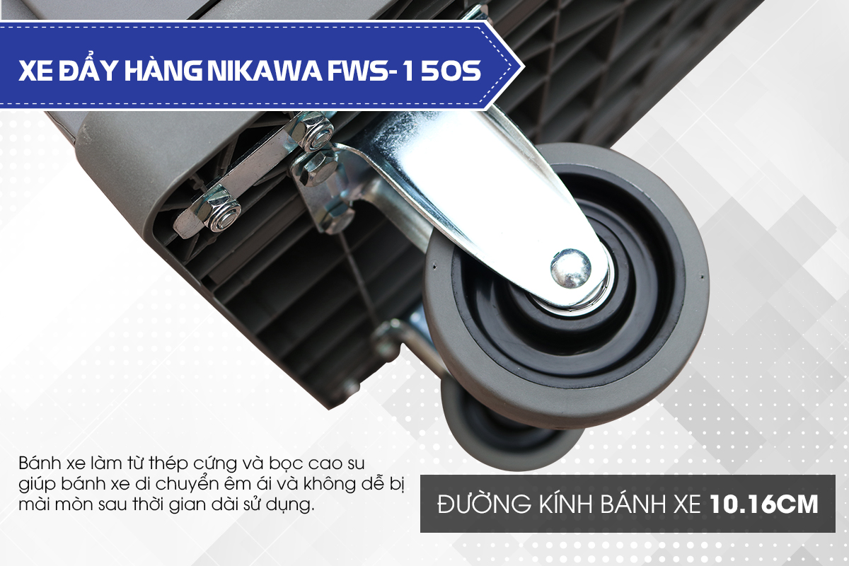 Xe đẩy hàng 4 bánh Nikawa FWS-150S4