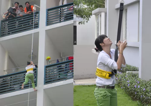 Dùng thang dây thoát hiểm trong việc thoát hiểm khi cháy nổ có an toàn không