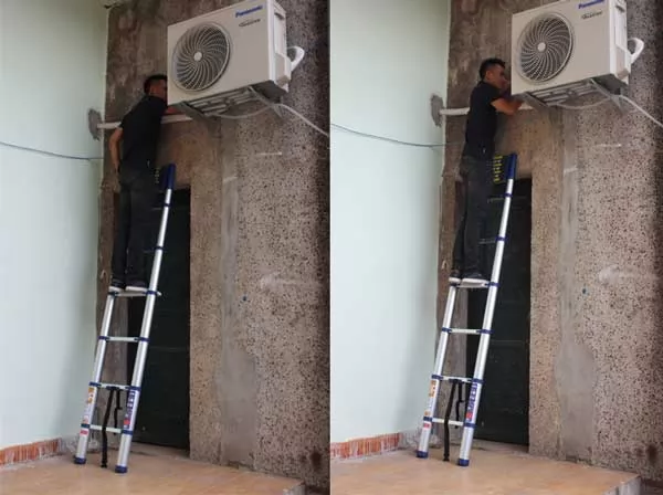 Lựa chọn một chiếc thang nhôm nhẹ, năng động để hành nghề bảo dưỡng điều hòa