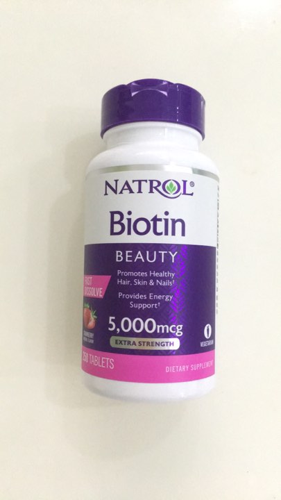 Viên uống kích thích mọc tóc Biotin - 5000mcg USA