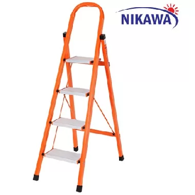 Thang ghế nhôm khung thép 4 bậc Nikawa NKS04