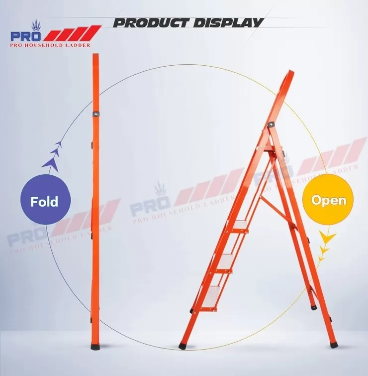 Thang ghế nhôm khung thép 4 bậc Pro PRS-04