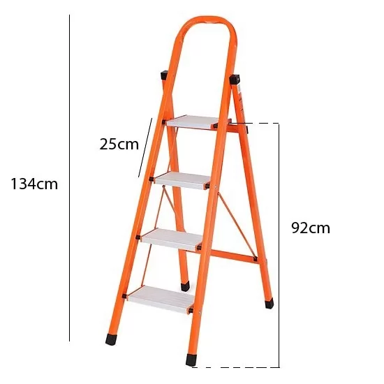 Thang ghế nhôm khung thép 4 bậc Pro PRS-04