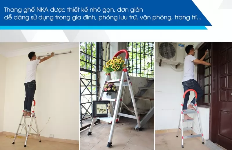 Thang ghế nhôm 3 bậc Nikawa NKA - 03