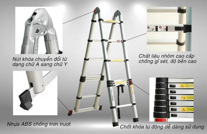 Thang nhôm rút gọn đôi Ameca AMI-560