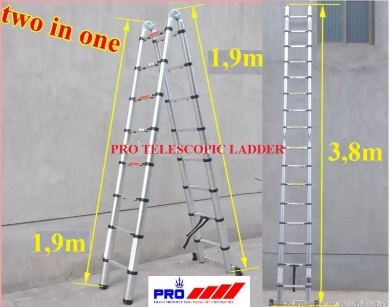 Thang nhôm rút gọn đôi Pro PR-38AI