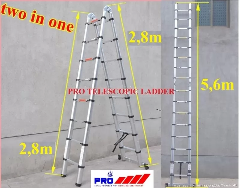 Thang nhôm rút gọn đôi Pro PR-56 AI