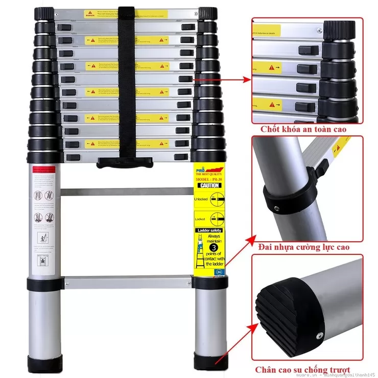 Thang nhôm rút gọn đơn Pro Pr-38