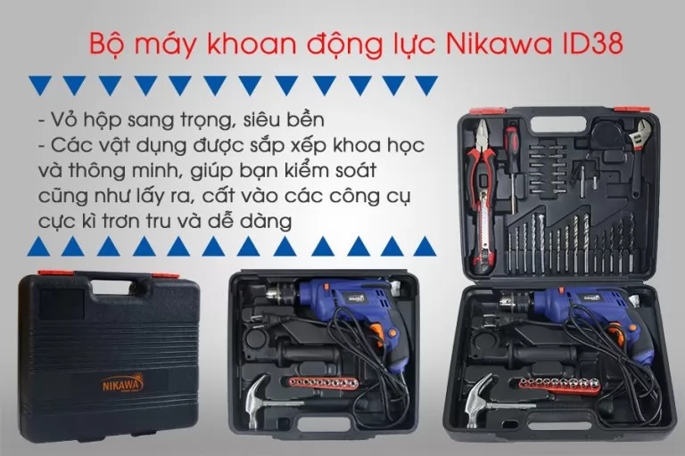 Bộ dụng cụ đa năng có khoan Nikawa ID38