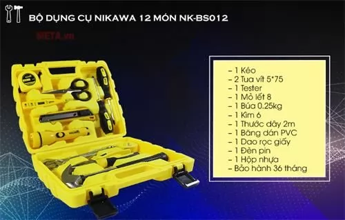 Bộ dụng cụ đa năng Nikawa 12 món NK-BS012