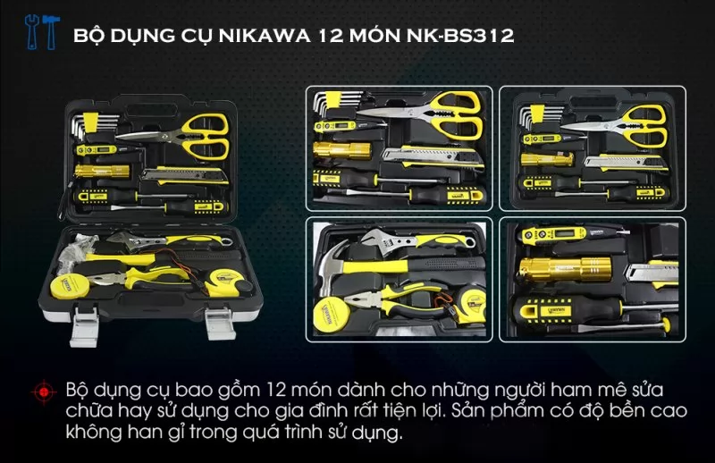 Bộ dụng cụ đa năng Nikawa 12 món NK-BS312