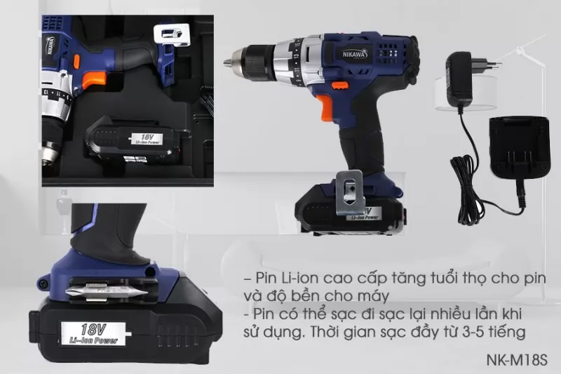 Máy khoan không dây Nikawa NK-M18S