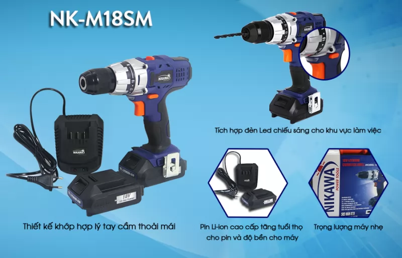 Máy khoan không dây Nikawa NK-M18SM