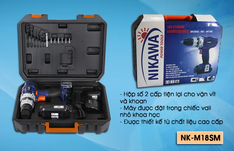 Máy khoan không dây Nikawa NK-M18SM