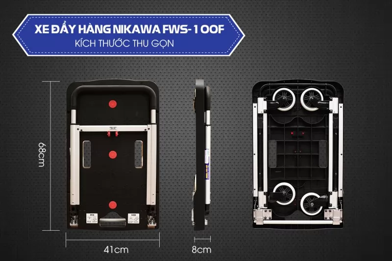 Xe đẩy hàng 4 bánh Nikawa FWS-100F