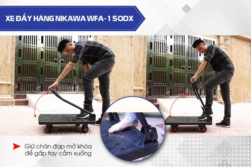 Xe đẩy hàng 4 bánh Nikawa WFA-150DX